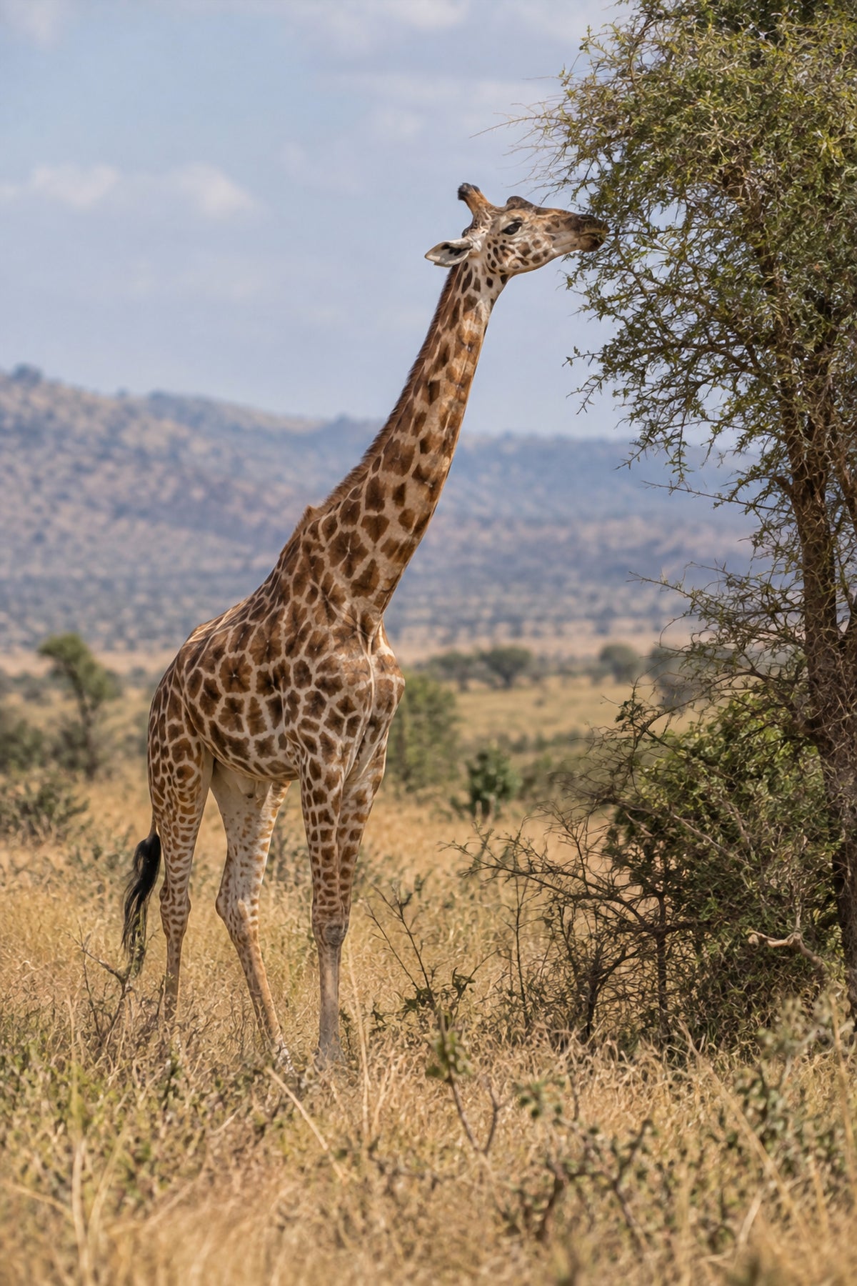 Affiche nature girafe dans la savane — aperçu