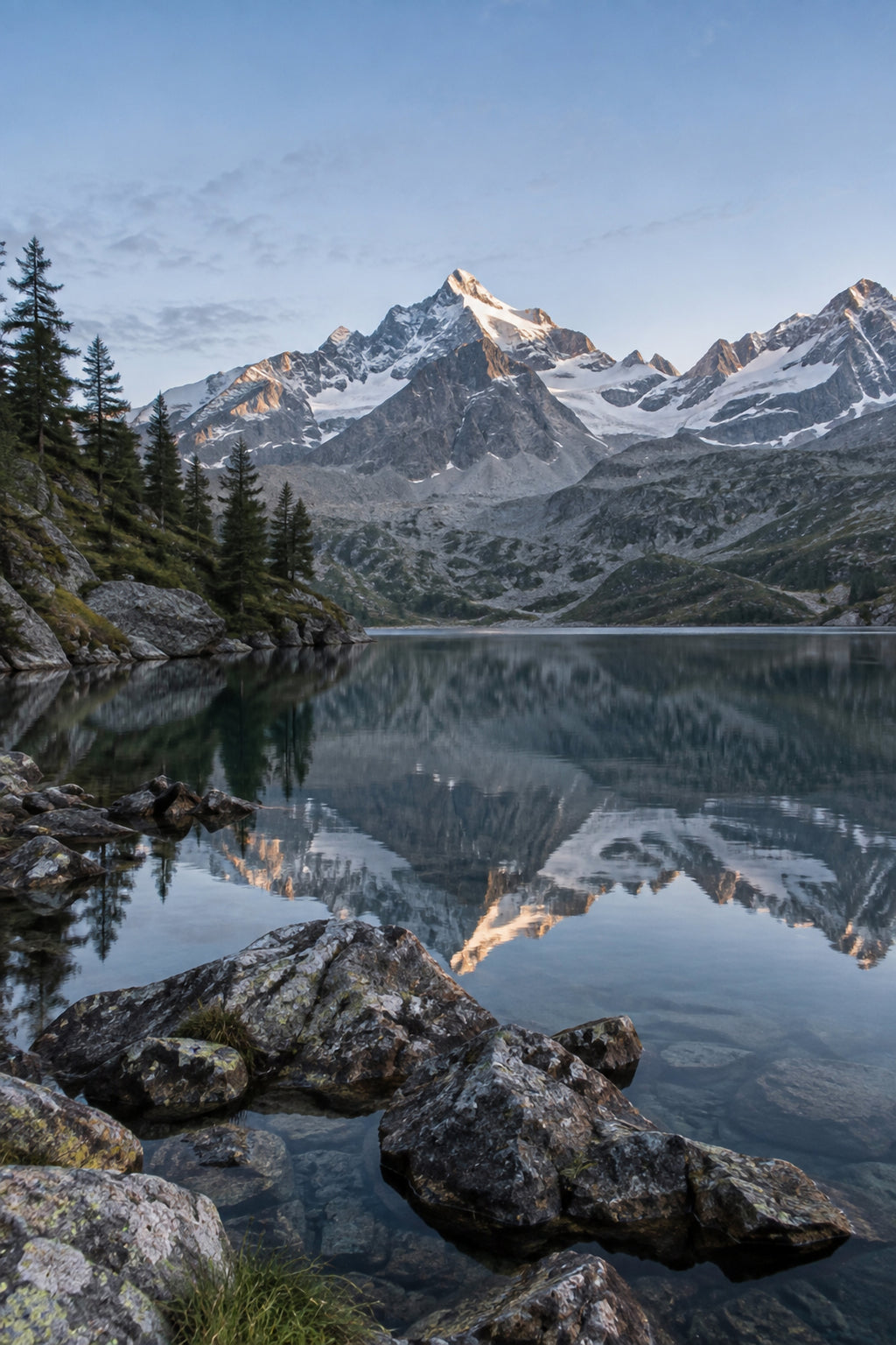 Affiche nature lac alpin — aperçu
