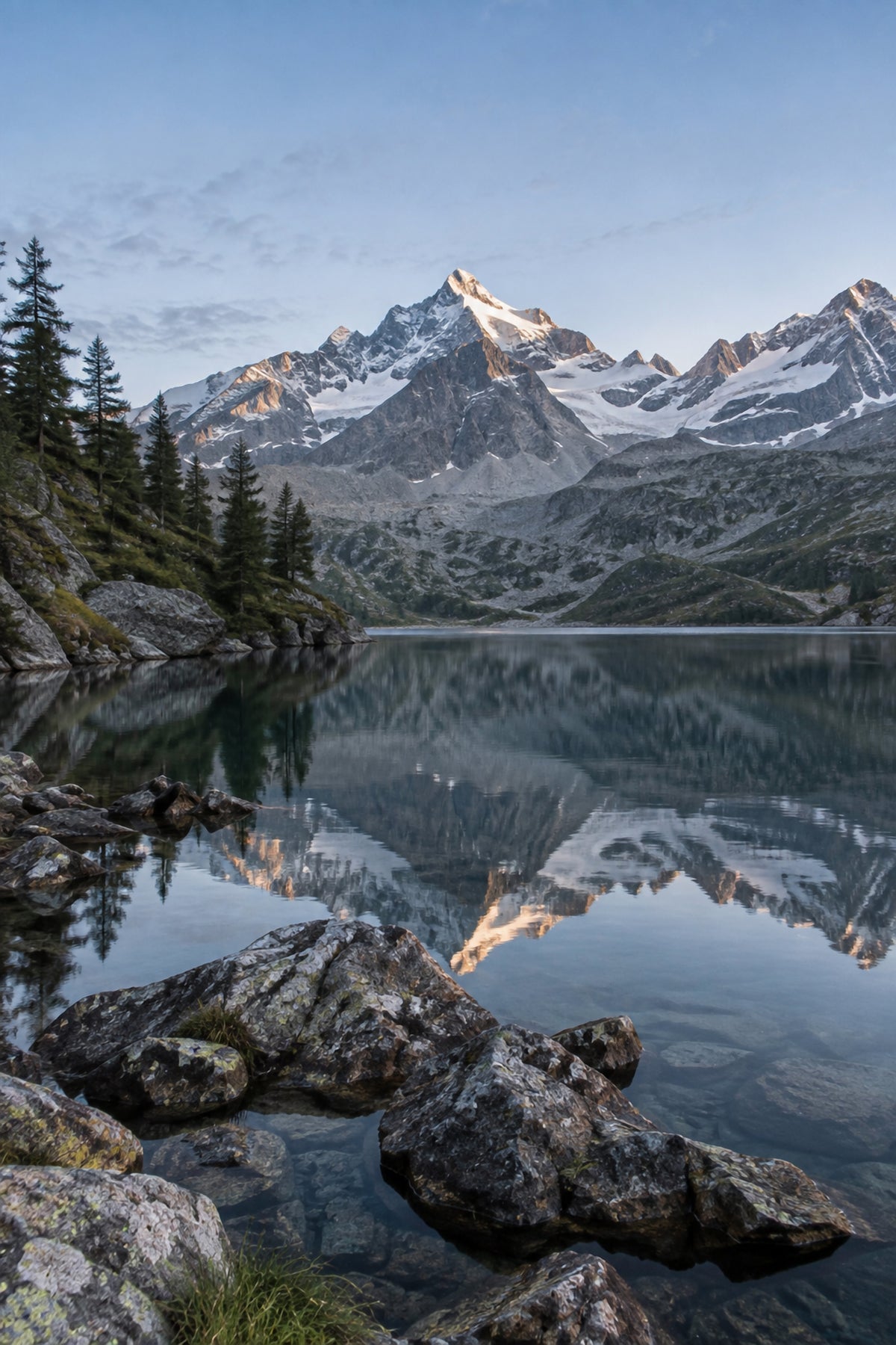 Affiche nature lac alpin — aperçu
