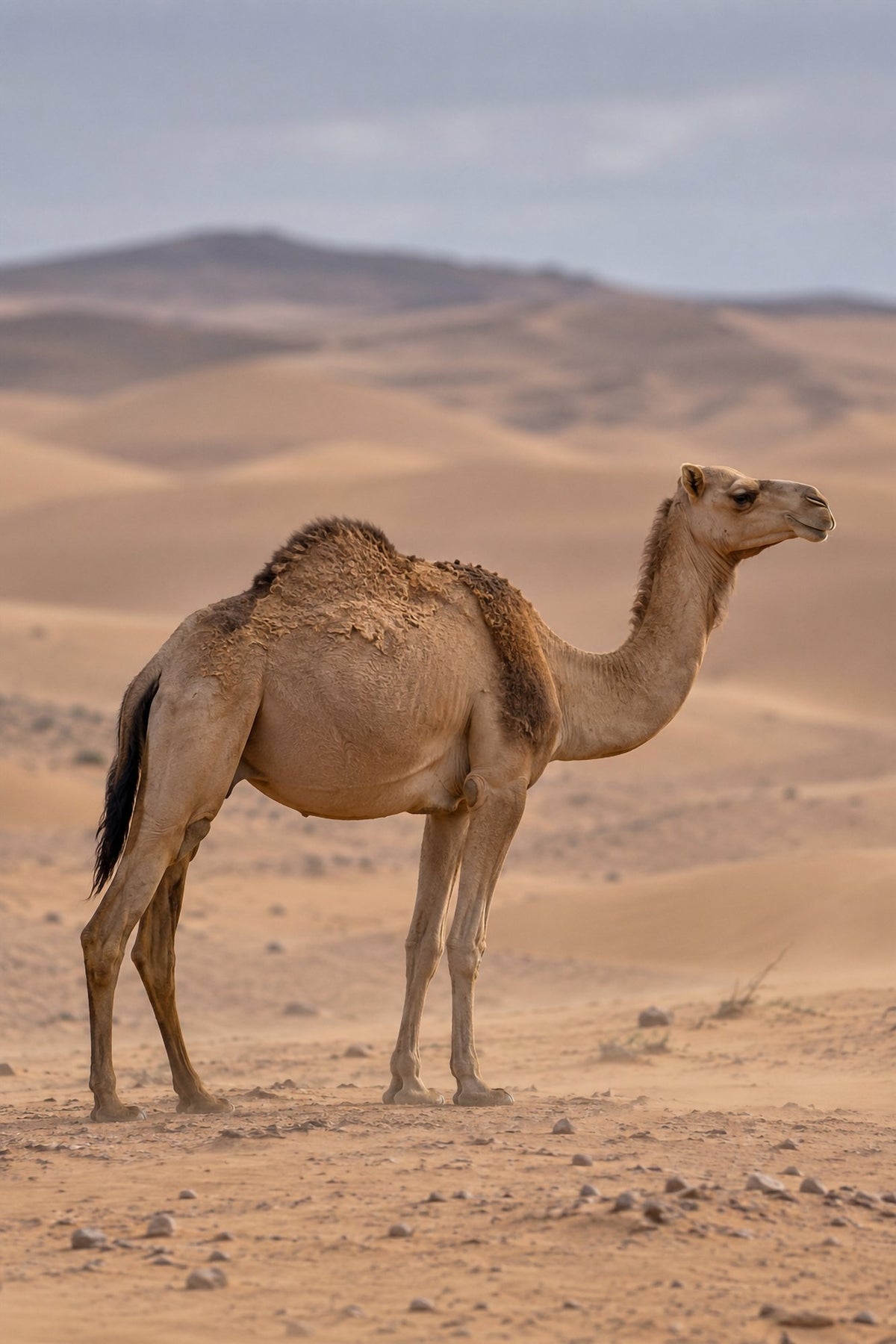 Poster encadré Dromadaire dans les dunes — photo 1