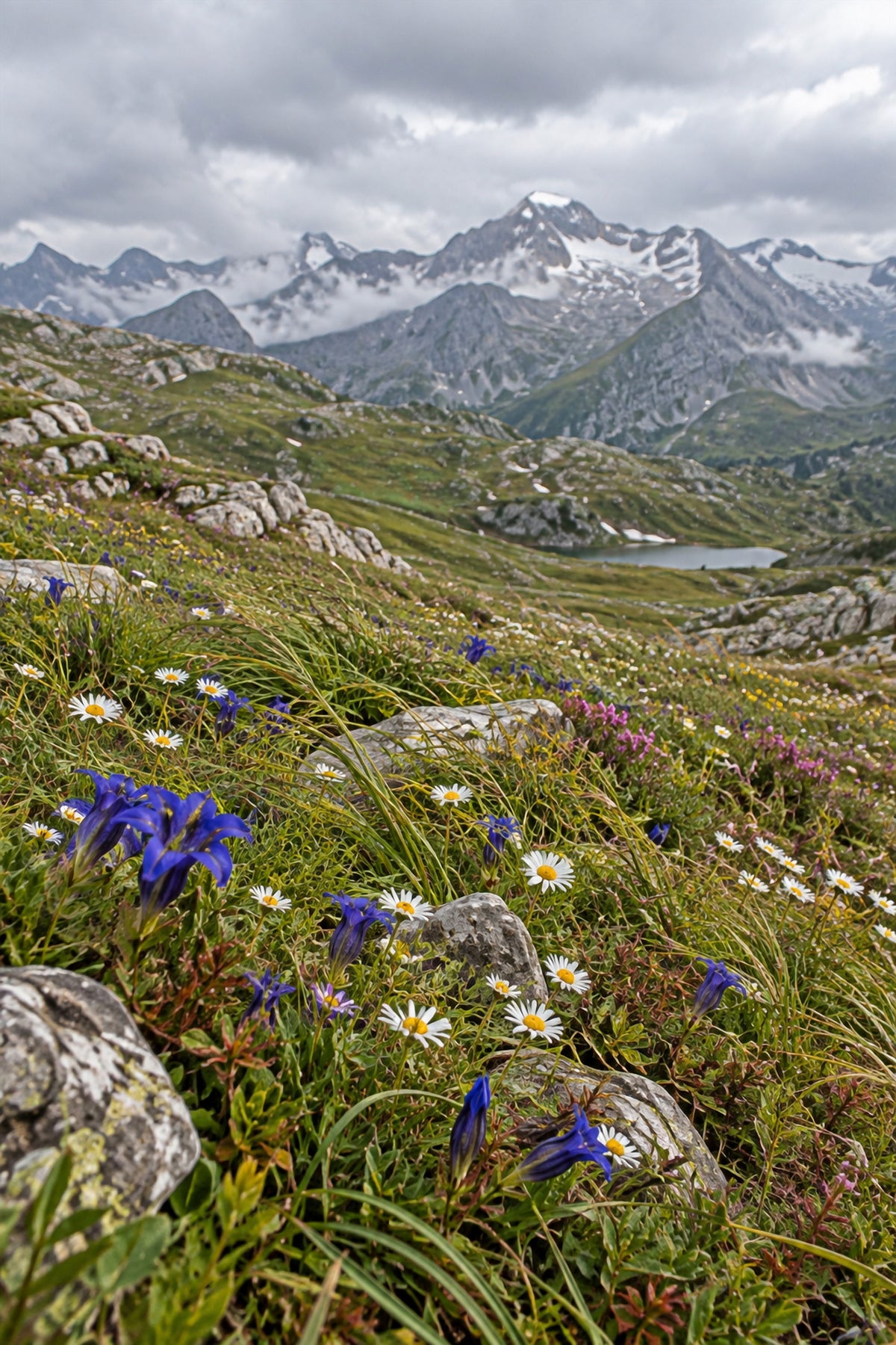 Poster Prairie alpine en fleurs — affiche à imprimer