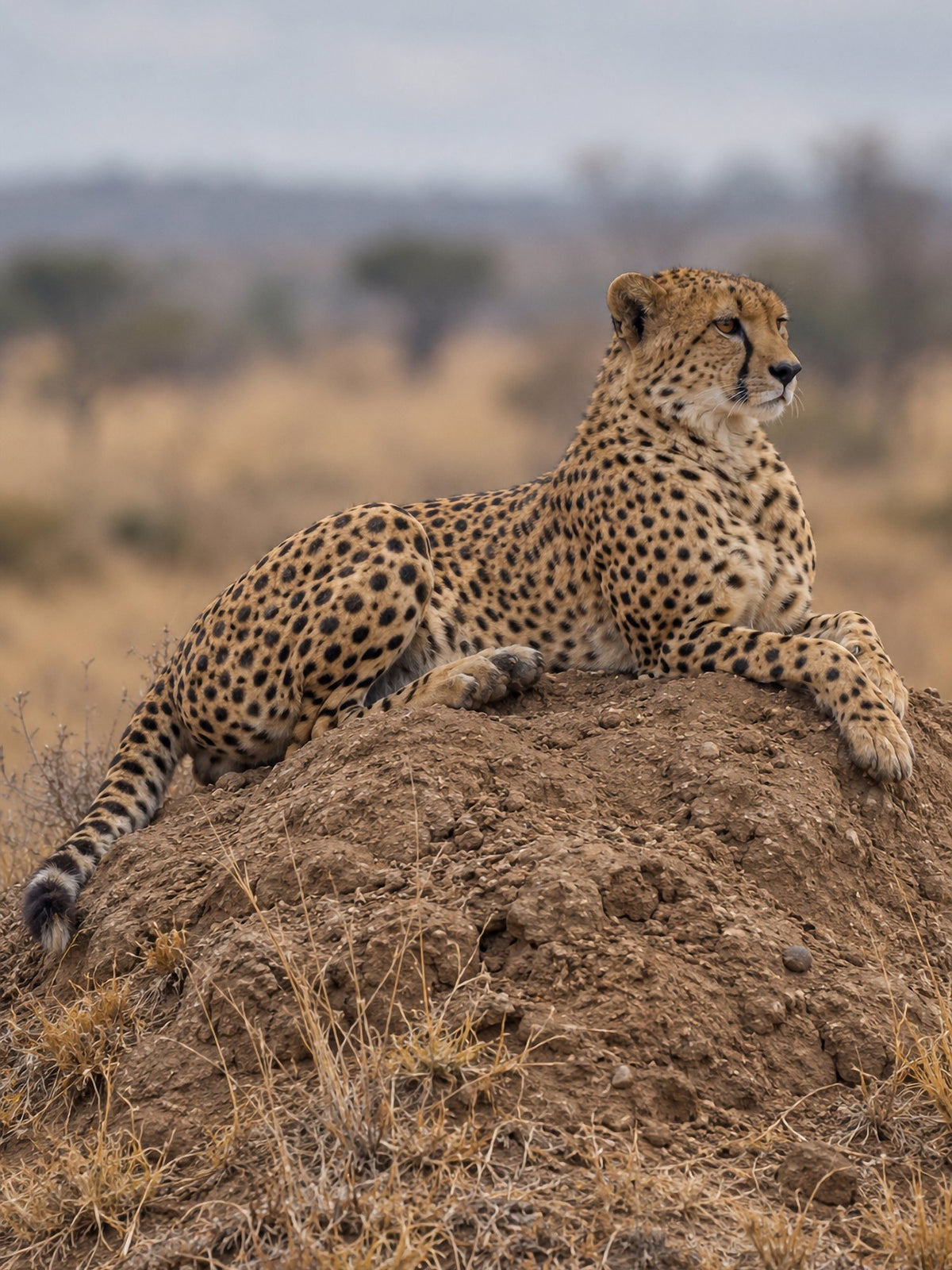 Poster encadré Guepard sur termitiere — photo 2