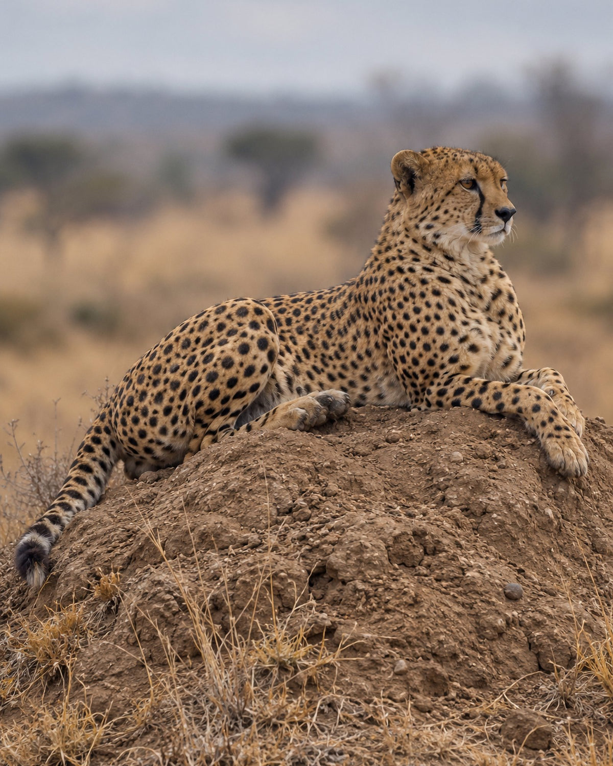 Poster encadré Guepard sur termitiere — photo 3