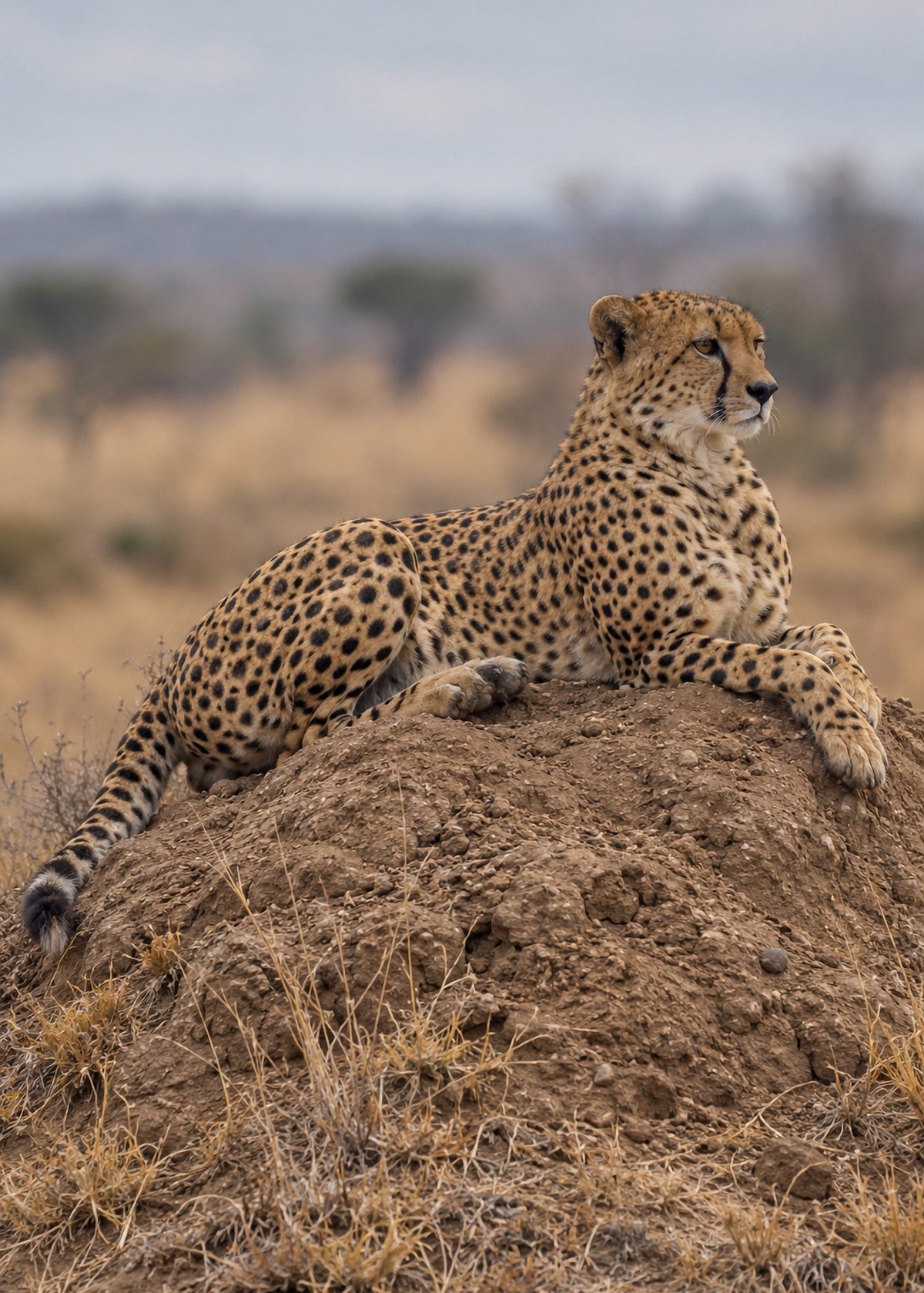Poster encadré Guepard sur termitiere — photo 4