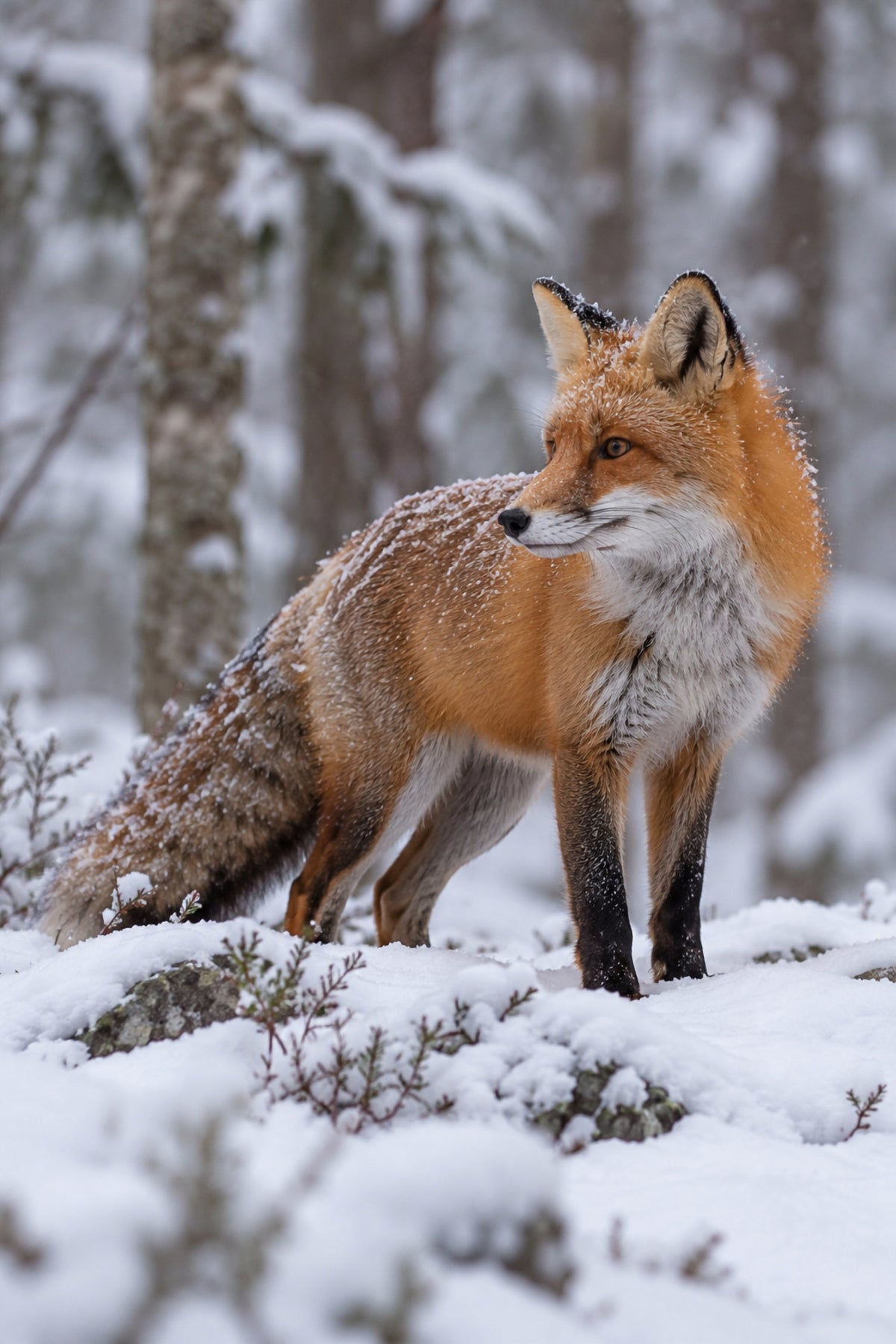 Poster Renard dans la neige — affiche à imprimer