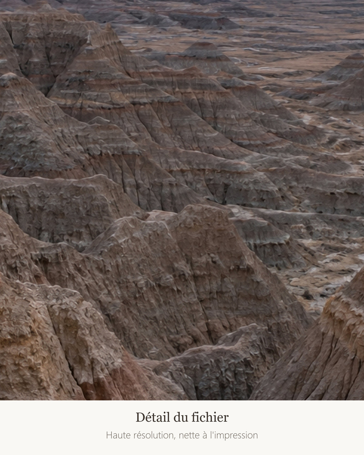 Poster Badlands au crépuscule — détail de l'illustration