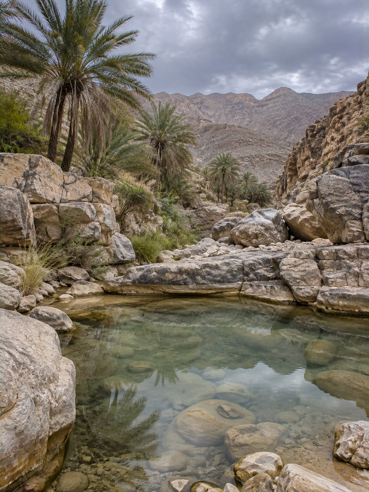 Poster encadré Wadi d'Oman — photo 2
