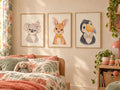 Lot 3 posters animaux exotiques a imprimer - koala, kangourou, toucan - aquarelle chambre enfant