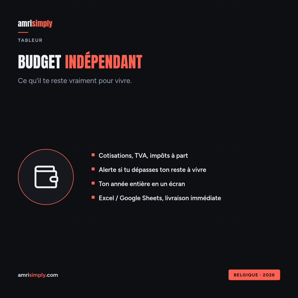 Budget indépendant : tableur Excel et Google Sheets qui montre ce qu'il te reste vraiment pour vivre