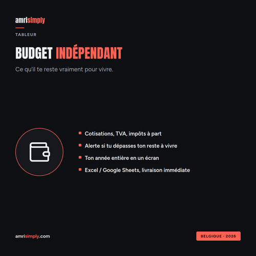 Budget indépendant : tableur Excel et Google Sheets qui montre ce qu'il te reste vraiment pour vivre