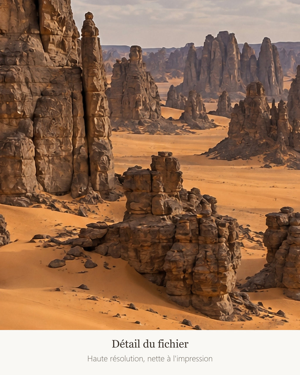 Poster Tassili n'Ajjer Algérie à Imprimer - Affiche Nature - Décoration Murale - Téléchargement Numérique