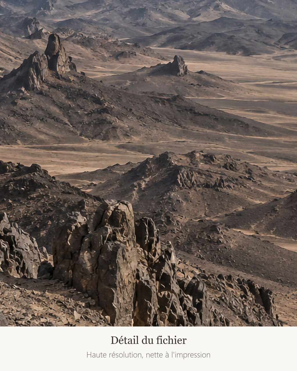Poster Massif du Hoggar Algérie à Imprimer - Affiche Nature - Décoration Murale - Téléchargement Numérique