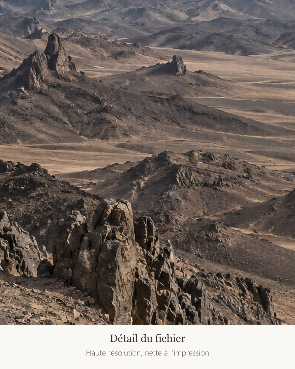 Poster Massif du Hoggar Algérie à Imprimer - Affiche Nature - Décoration Murale - Téléchargement Numérique