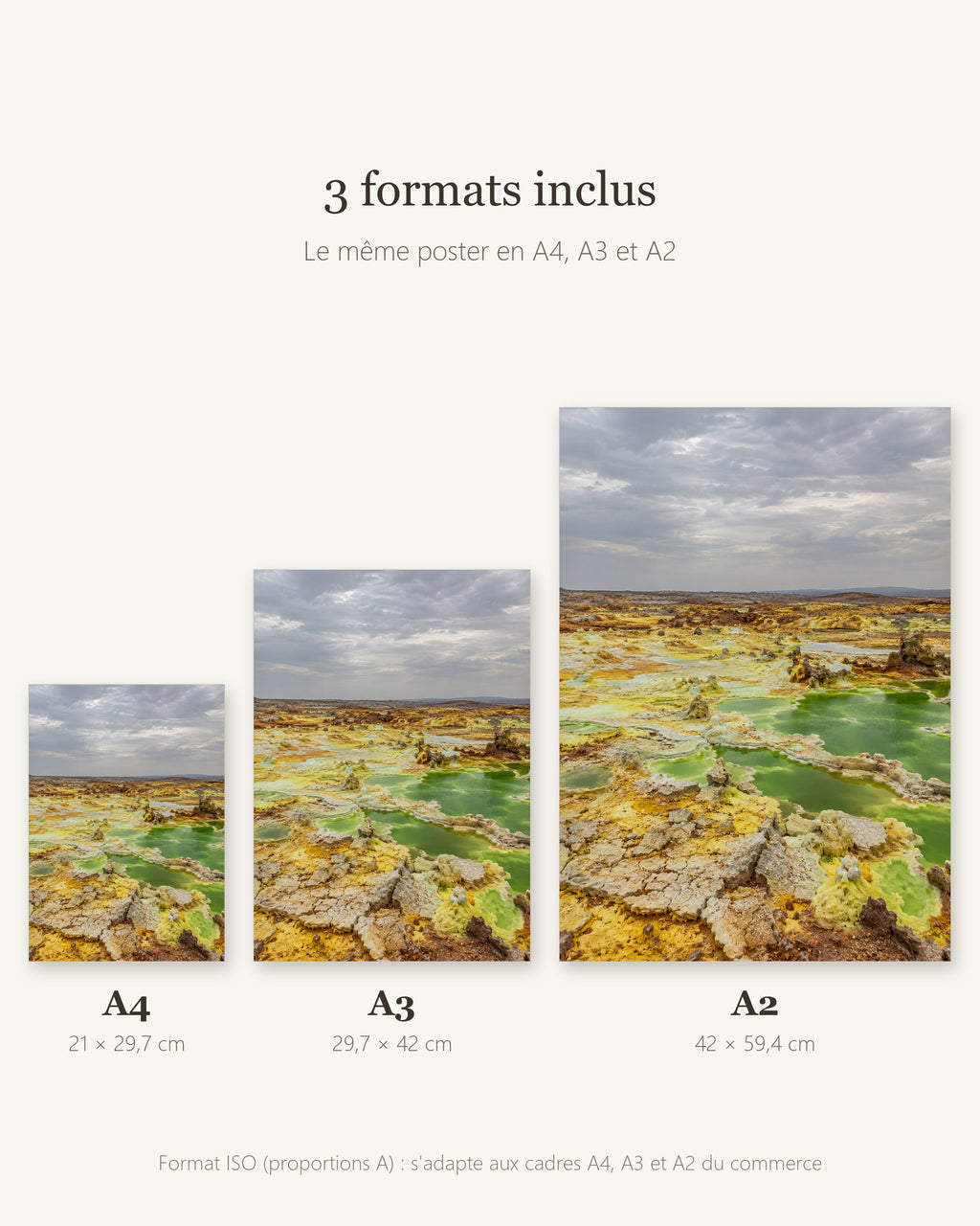 Poster Danakil Éthiopie à Imprimer - Affiche Nature - Décoration Murale - Téléchargement Numérique