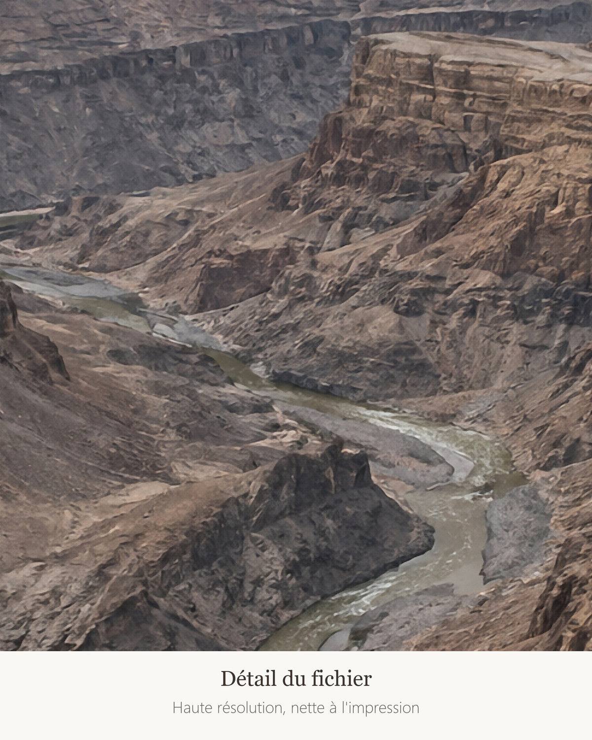 Poster Fish River Canyon Namibie à Imprimer - Affiche Nature - Décoration Murale - Téléchargement Numérique