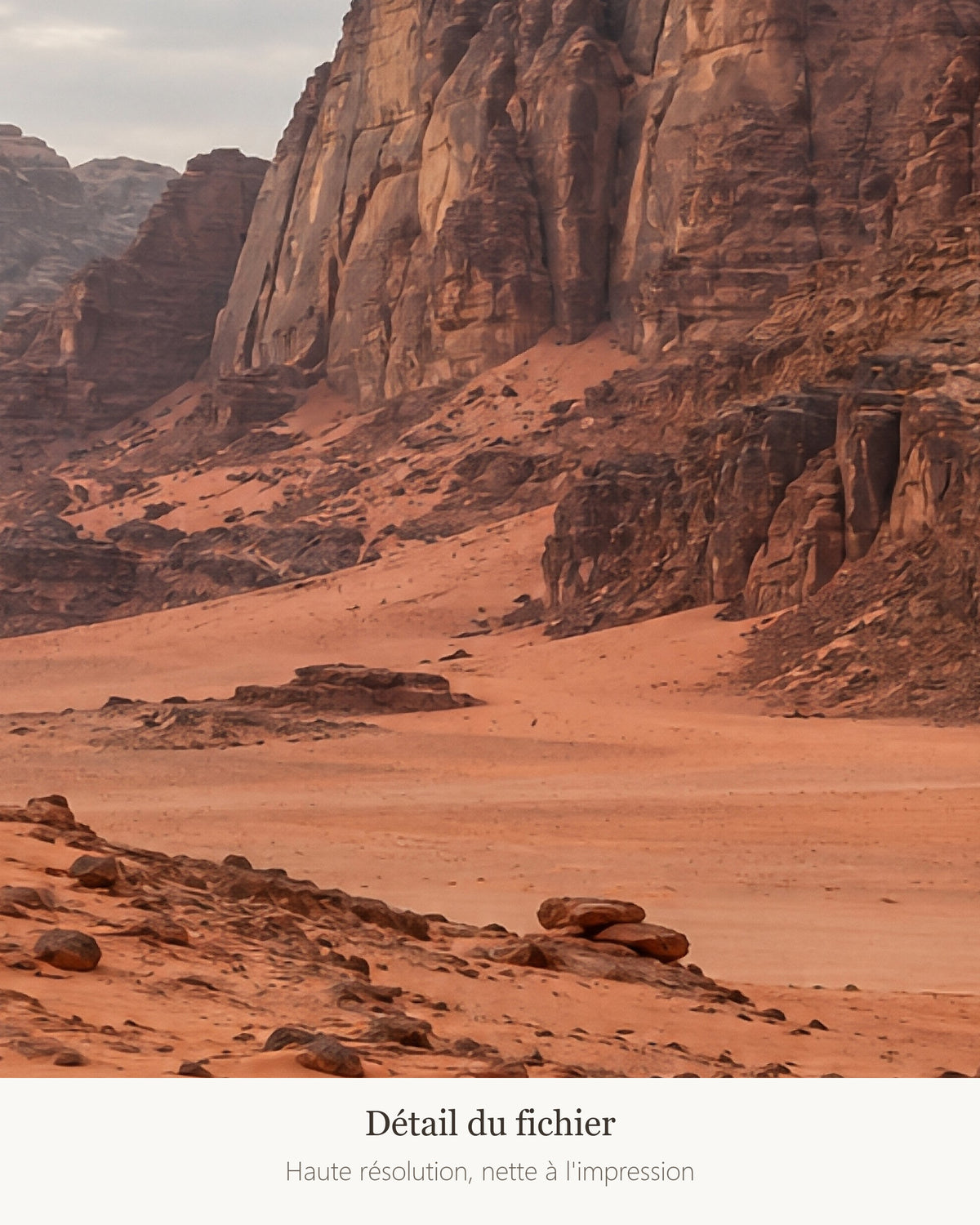 Poster Wadi Rum Jordanie à Imprimer - Affiche Nature - Décoration Murale - Téléchargement Numérique