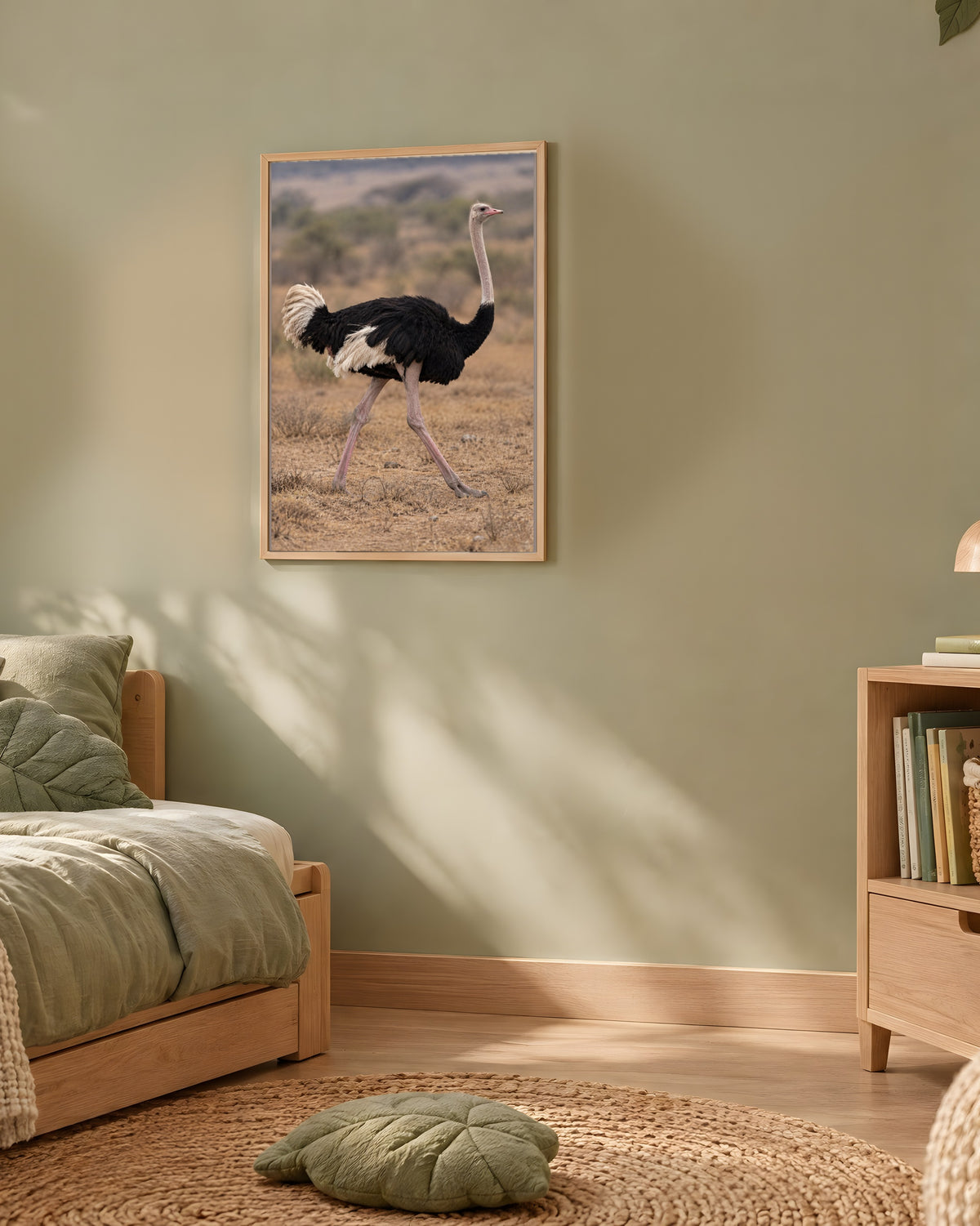 Poster Autruche à Imprimer - Affiche Animaux Sauvages - Décoration Murale - Téléchargement Numérique