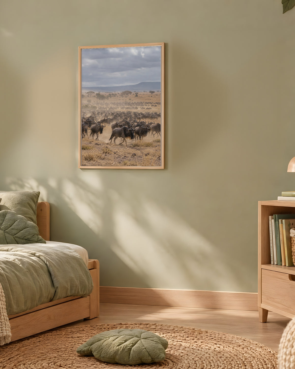 Poster Migration des gnous à Imprimer - Affiche Animaux Sauvages - Décoration Murale - Téléchargement Numérique