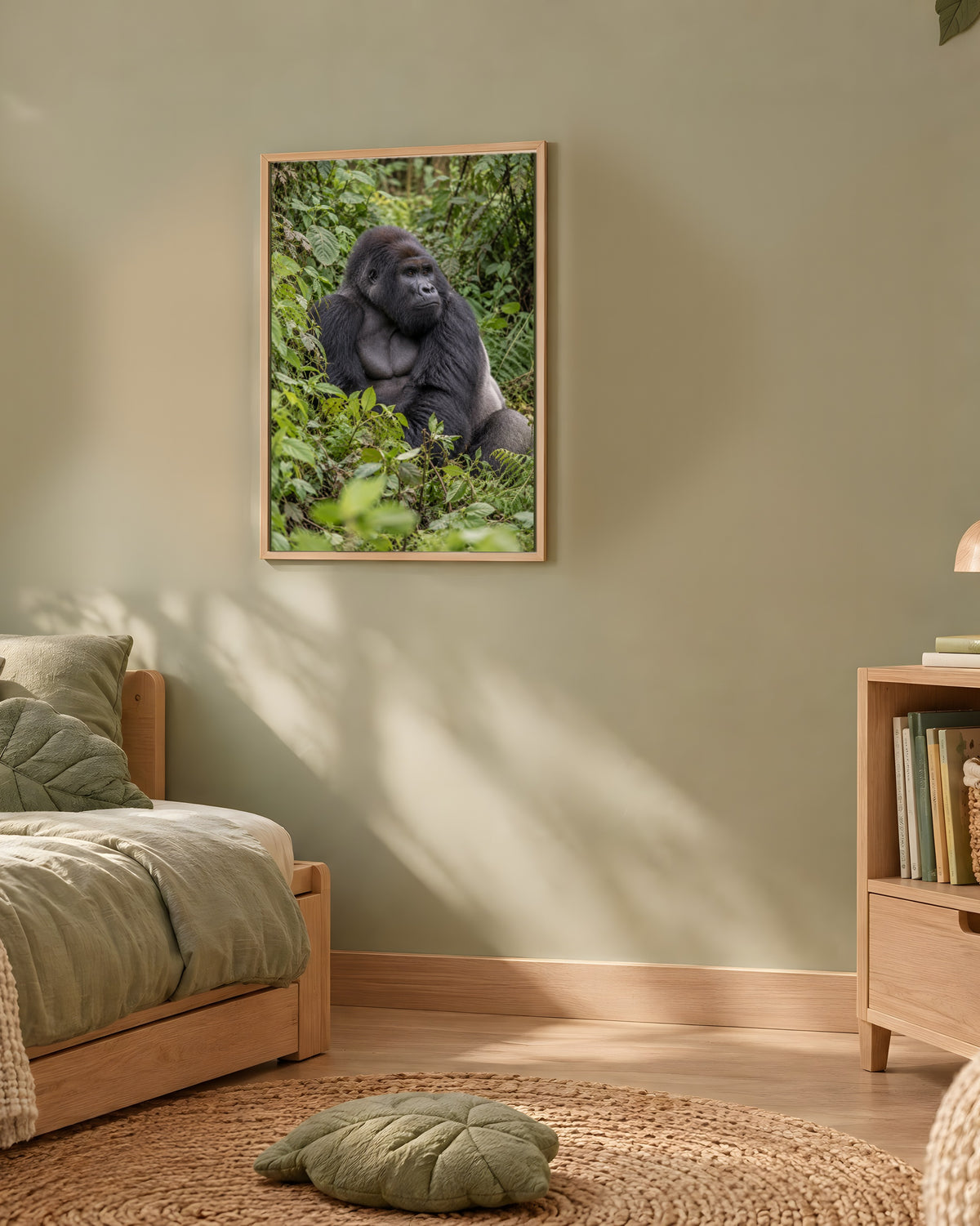 Poster Gorille de montagne à Imprimer - Affiche Animaux Sauvages - Décoration Murale - Téléchargement Numérique