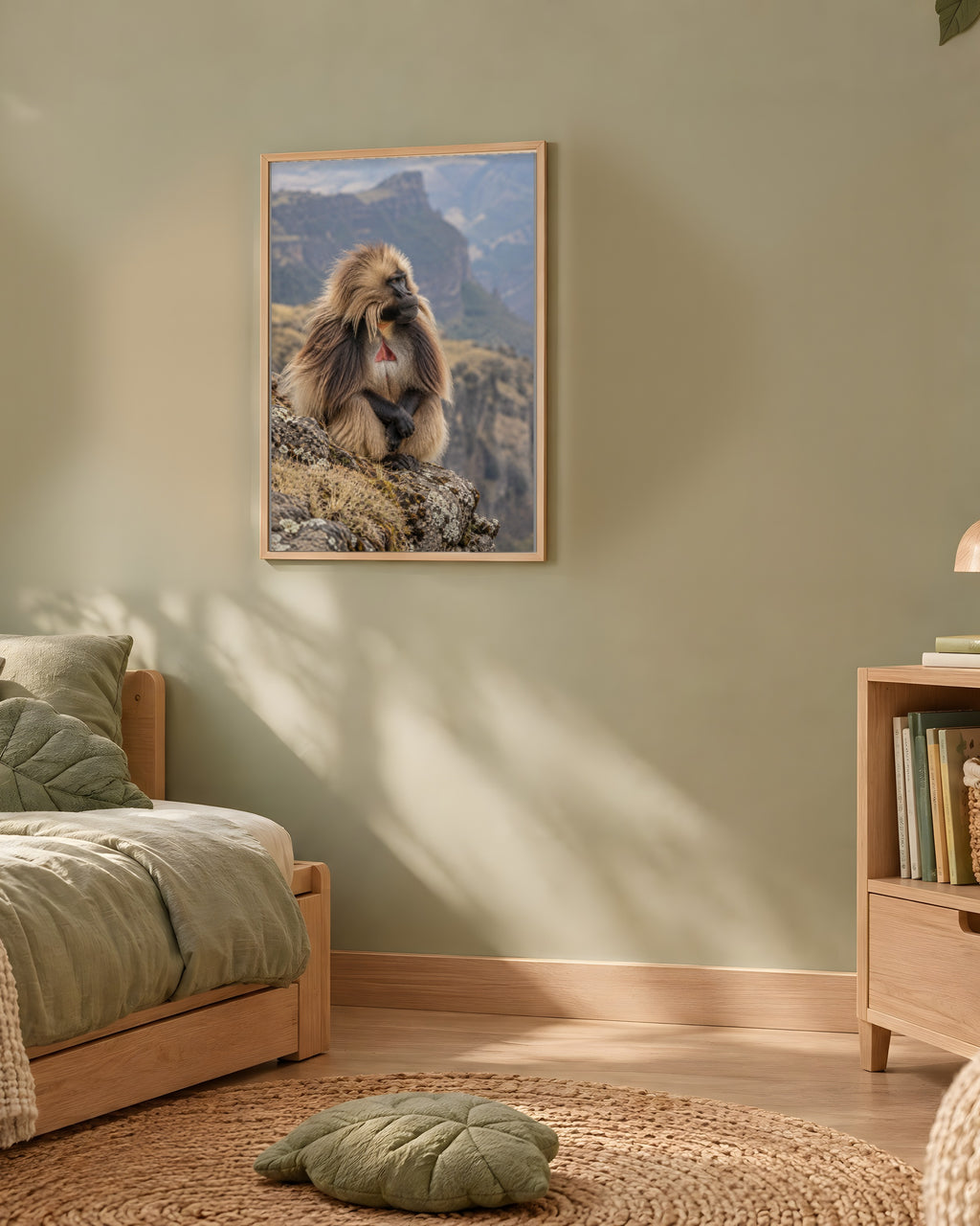 Poster Gelada monts Simien à Imprimer - Affiche Animaux Sauvages - Décoration Murale - Téléchargement Numérique