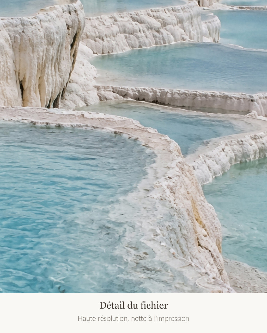 Poster Pamukkale Turquie à Imprimer - Affiche Nature - Décoration Murale - Téléchargement Numérique