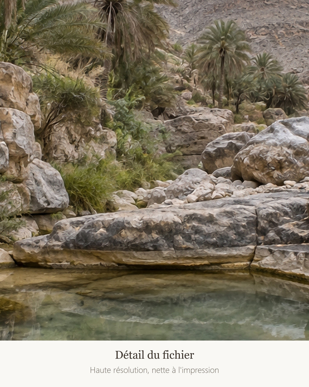 Poster Wadi d'Oman à Imprimer - Affiche Nature - Décoration Murale - Téléchargement Numérique
