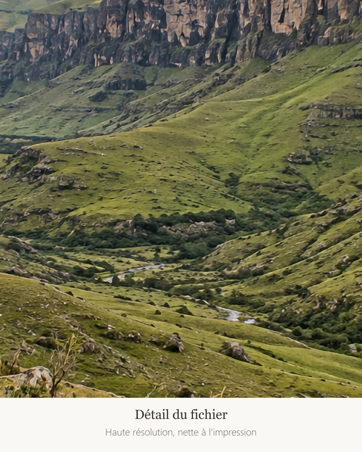 Poster Drakensberg Afrique du Sud à Imprimer - Affiche Nature - Décoration Murale - Téléchargement Numérique