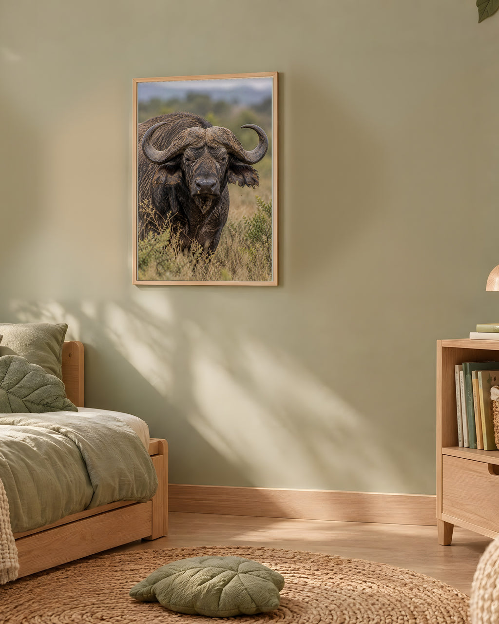 Poster Buffle du Cap à Imprimer - Affiche Animaux Sauvages - Décoration Murale - Téléchargement Numérique