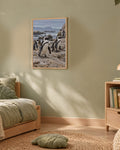 Poster Manchots du Cap à Imprimer - Affiche Animaux Sauvages - Décoration Murale - Téléchargement Numérique