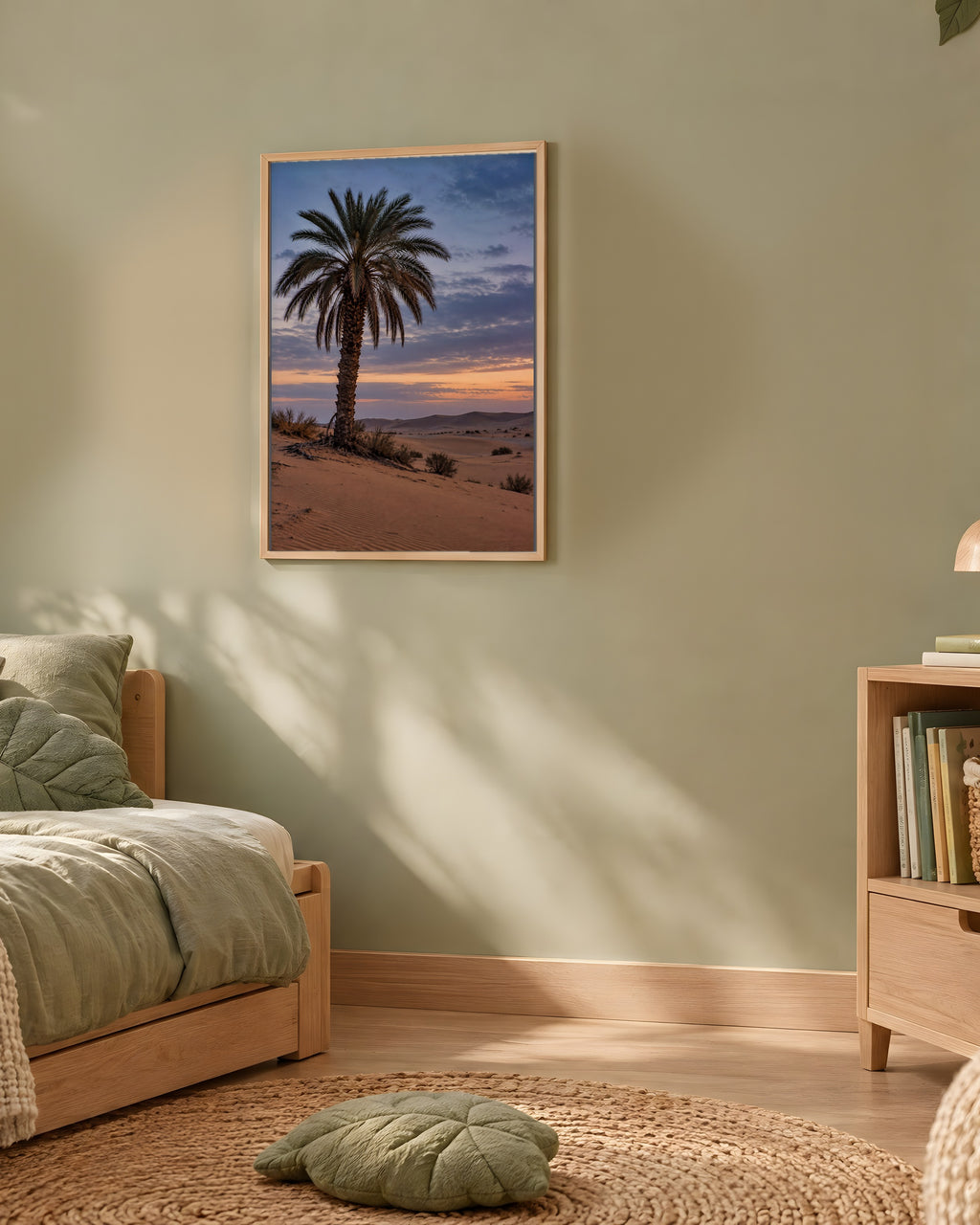Poster Palmier dattier sur dune à Imprimer - Affiche Nature - Décoration Murale - Téléchargement Numérique