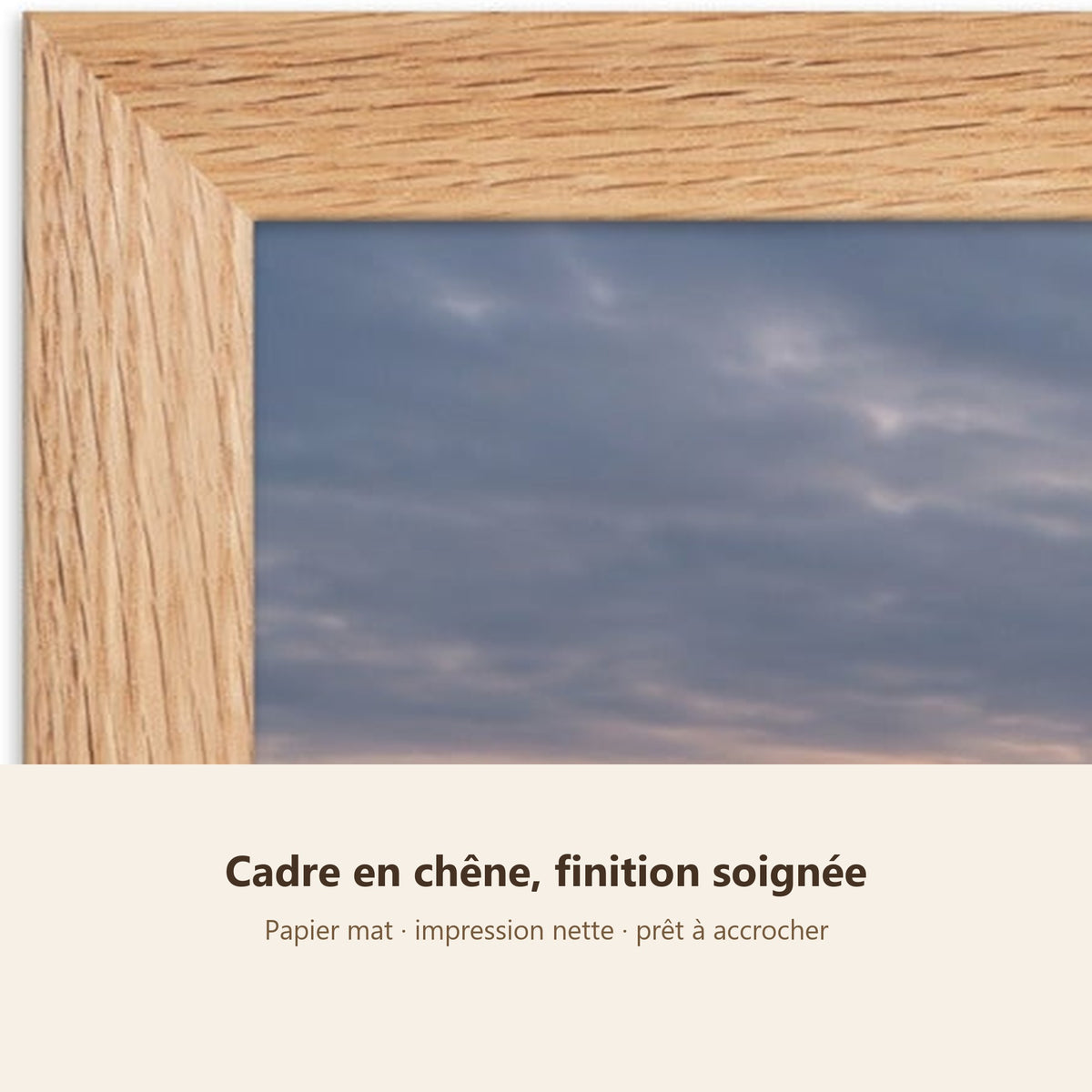 Poster Encadré Badlands au crépuscule - Affiche Nature Cadre Chêne - Décoration Murale