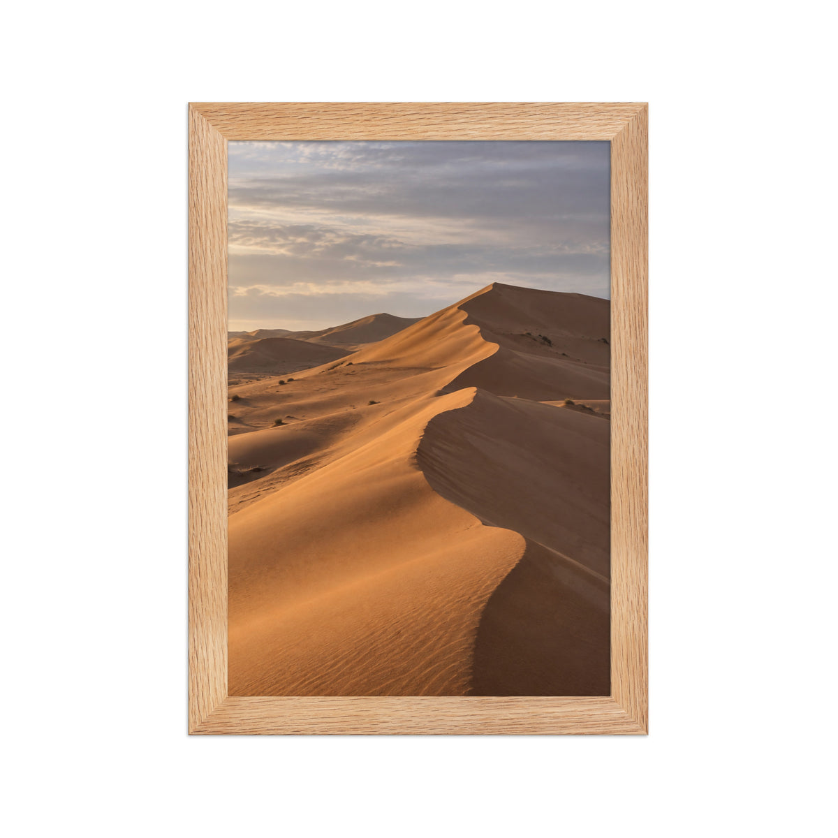 Poster encadré chêne Erg Chigaga Maroc - aperçu 1