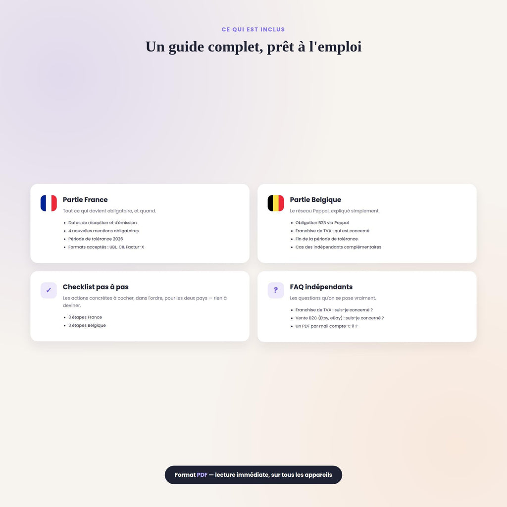 Un guide complet et prêt à l'emploi : partie France, partie Belgique, checklist et questions fréquentes