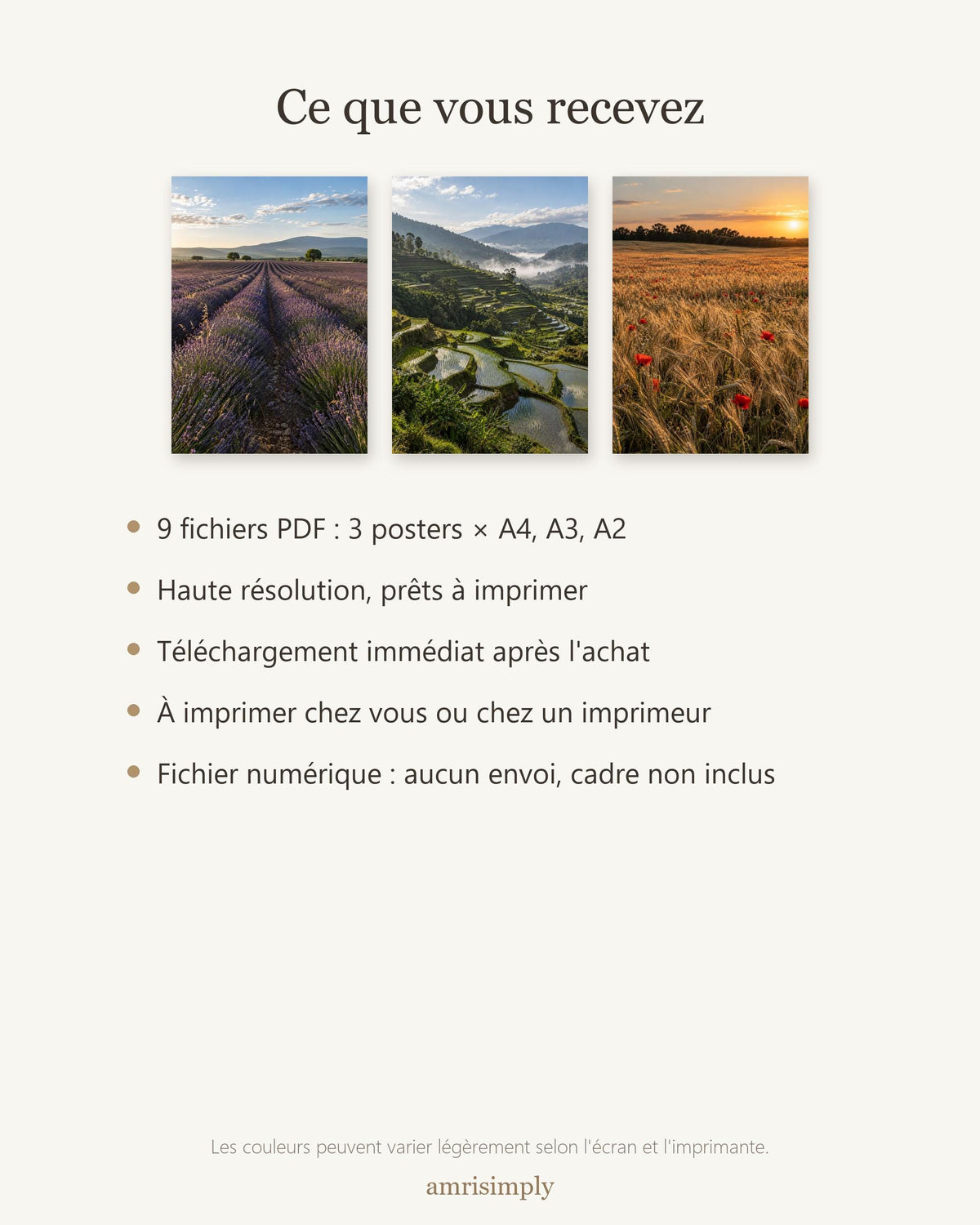 Lot de 3 posters à imprimer — photo 5