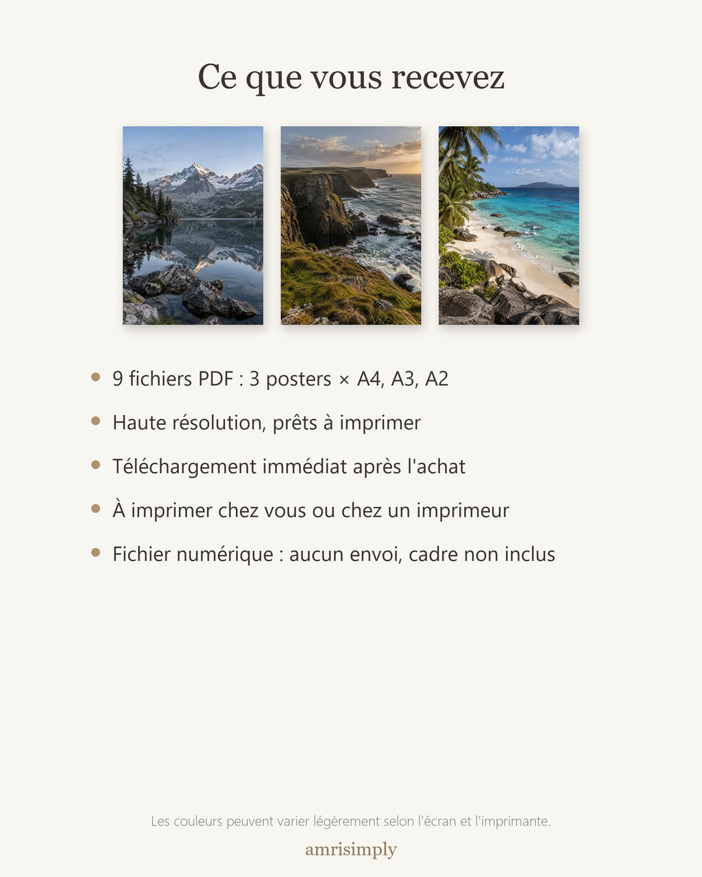 Lot de 3 posters à imprimer — photo 5