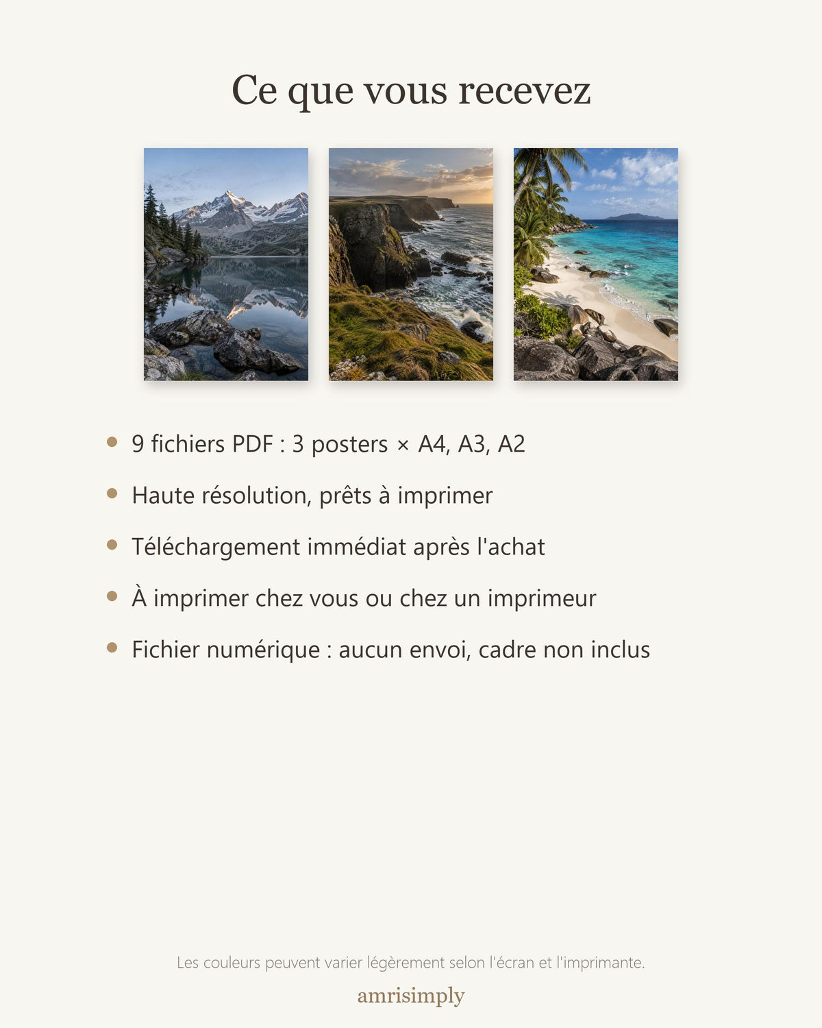 Lot de 3 posters à imprimer — photo 5