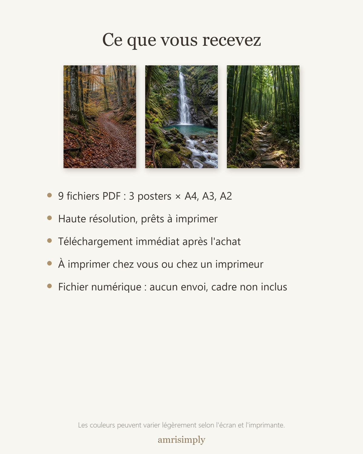 Lot de 3 posters à imprimer — photo 5