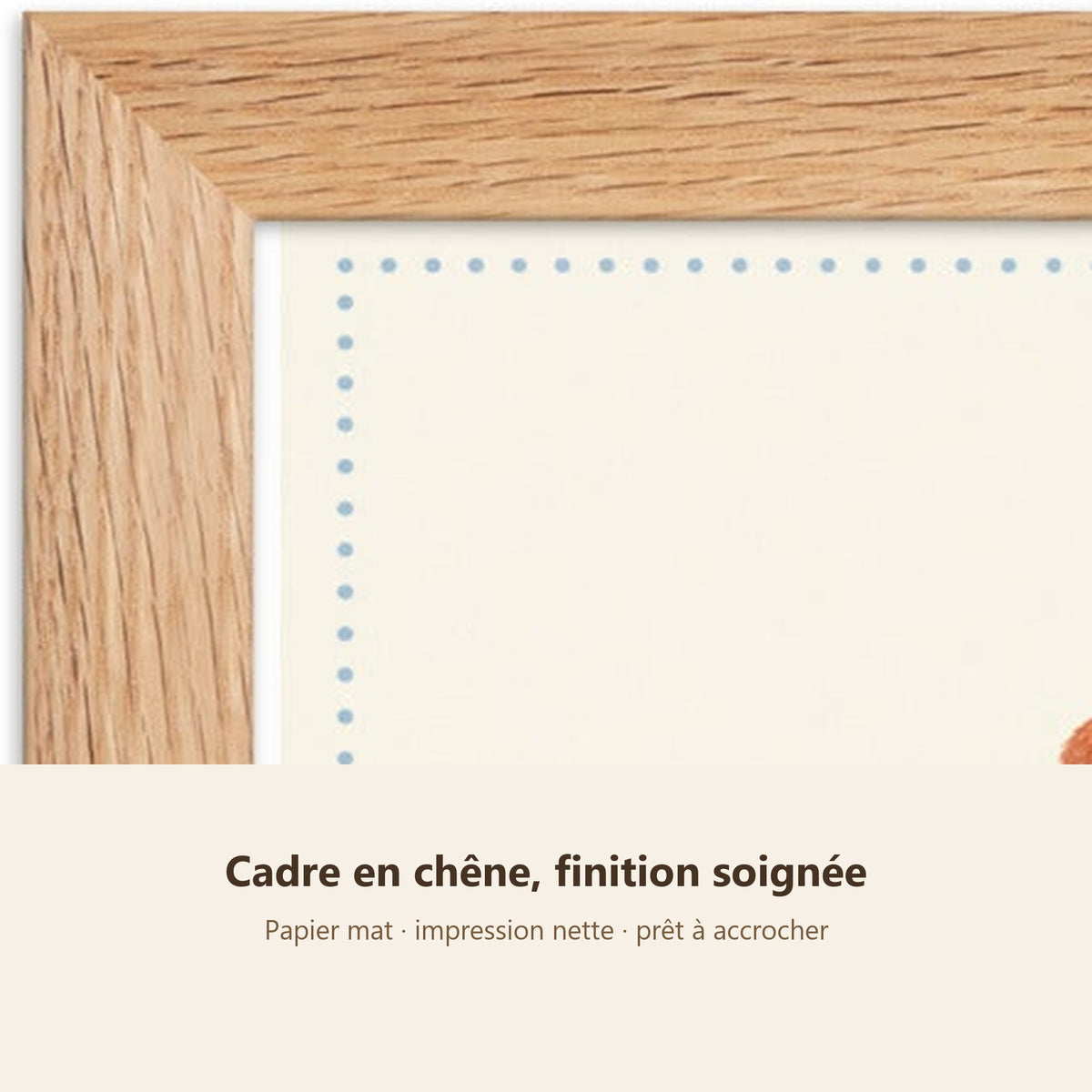 Lot 3 Posters Encadrés Jungle d'Asie – Panda Tigre Singe – Décoration Chambre Bébé Aquarelle – Cadre Chêne 21×30 cm
