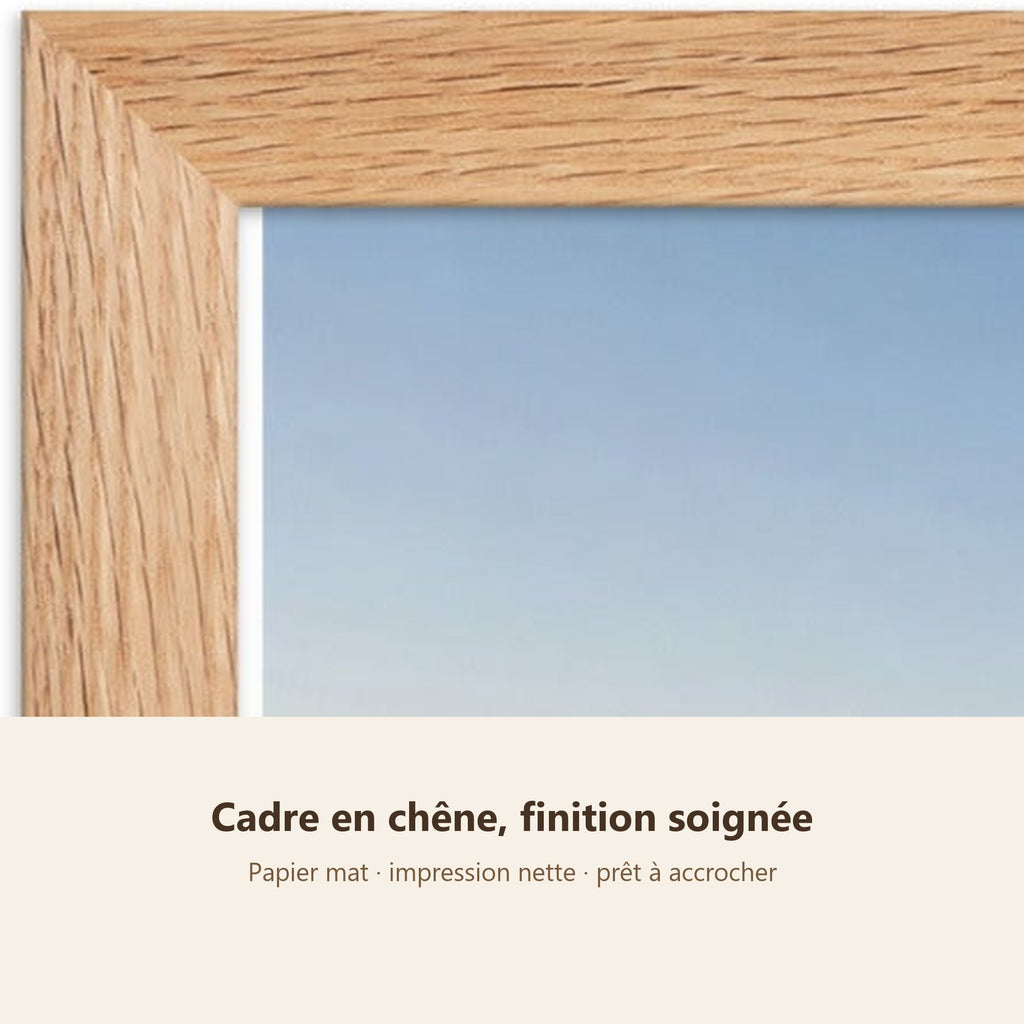 Lot Couleurs du Désert - 3 Posters Encadrés Nature Désert - Cadre Chêne