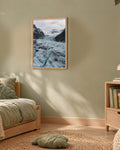Poster glacier encadré dans une pièce de la maison