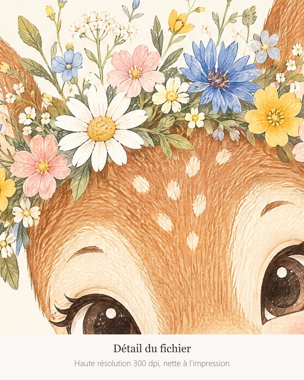 Poster Faon à Imprimer - Petit Explorateur - Décoration Chambre Enfant Aquarelle - Téléchargement Numérique