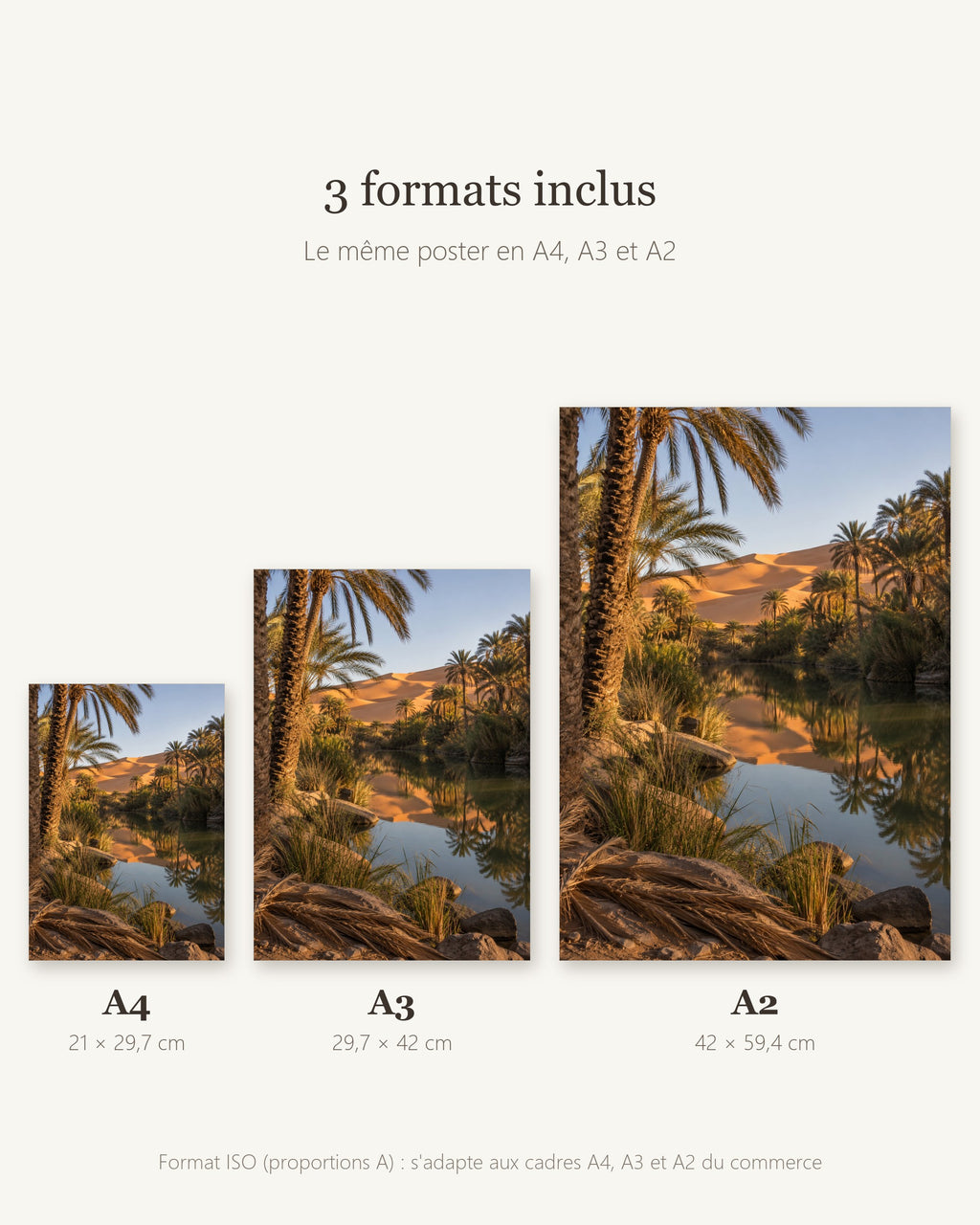 Poster Oasis à Imprimer - Affiche Nature - Décoration Murale - Téléchargement Numérique