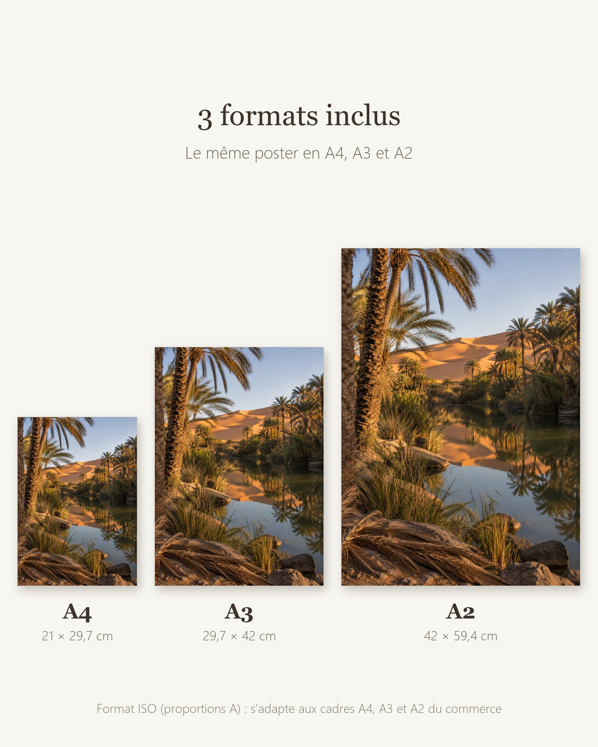 Poster Oasis à Imprimer - Affiche Nature - Décoration Murale - Téléchargement Numérique