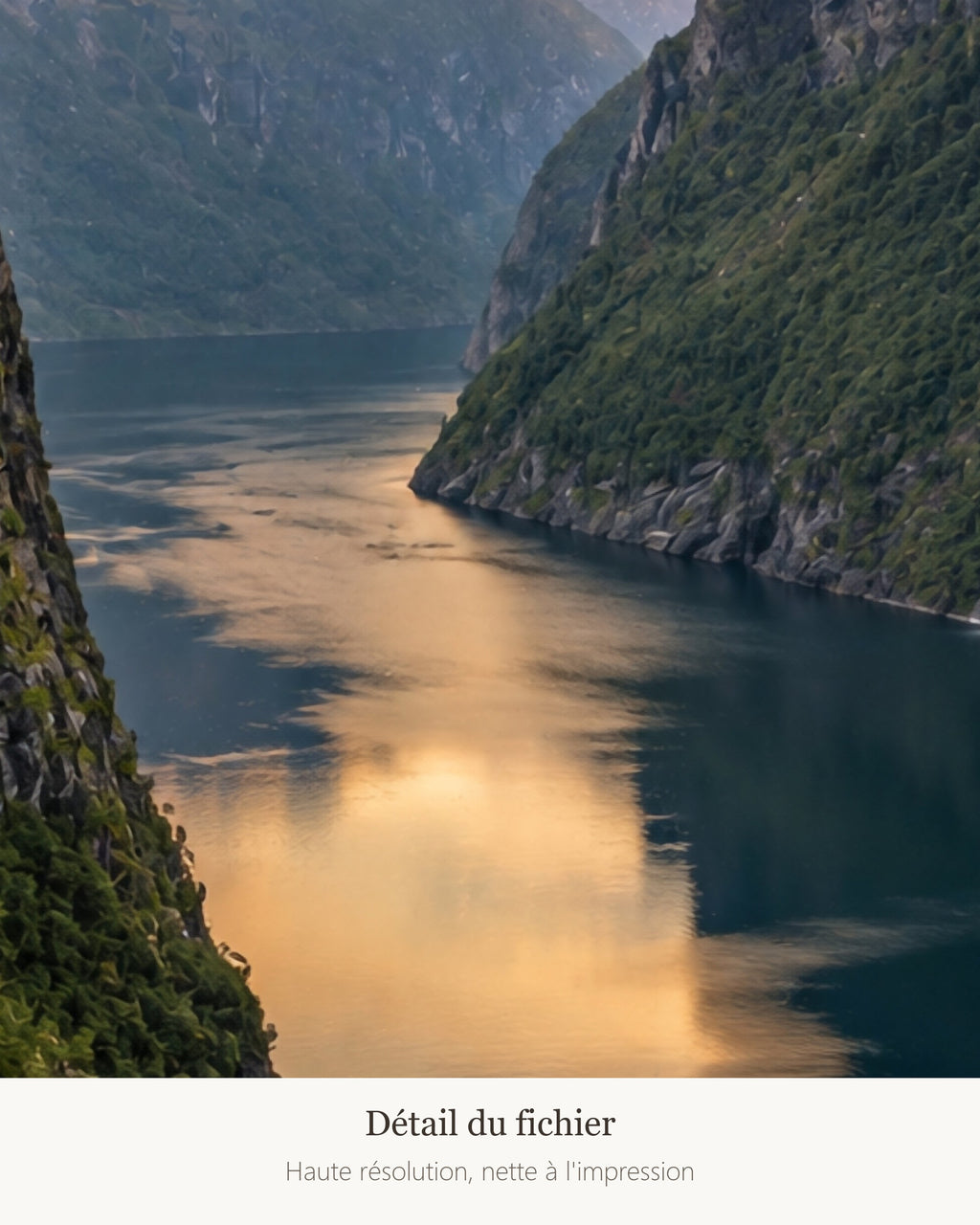 Poster Fjord Norvégien à Imprimer - Affiche Nature - Décoration Murale - Téléchargement Numérique