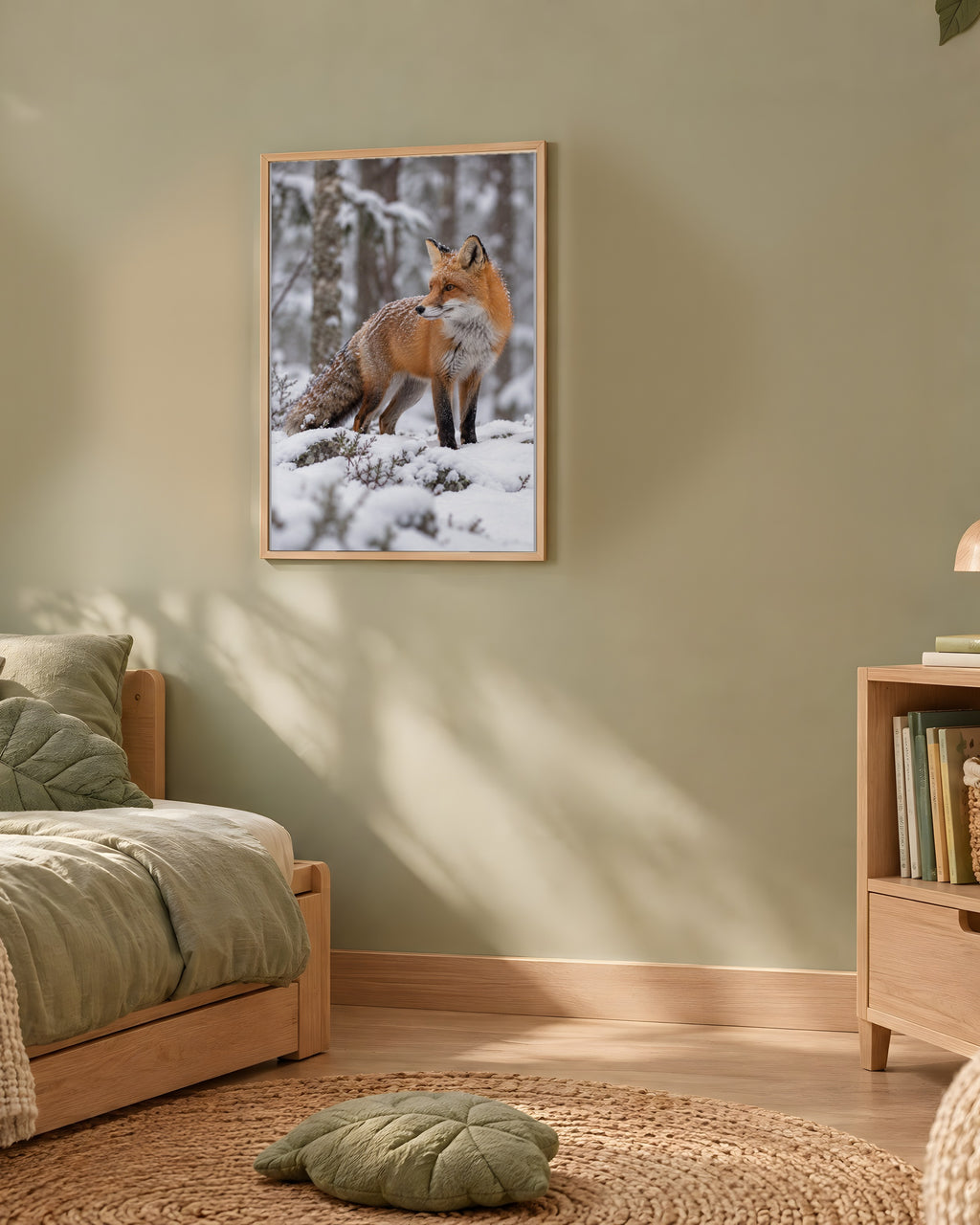 Poster Renard dans la neige à Imprimer - Affiche Animaux Sauvages - Décoration Murale - Téléchargement Numérique