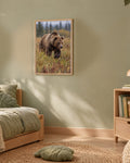 Poster Ours brun à Imprimer - Affiche Animaux Sauvages - Décoration Murale - Téléchargement Numérique