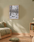 Poster Forêt de bouleaux sous la neige à Imprimer - Affiche Nature - Décoration Murale - Téléchargement Numérique