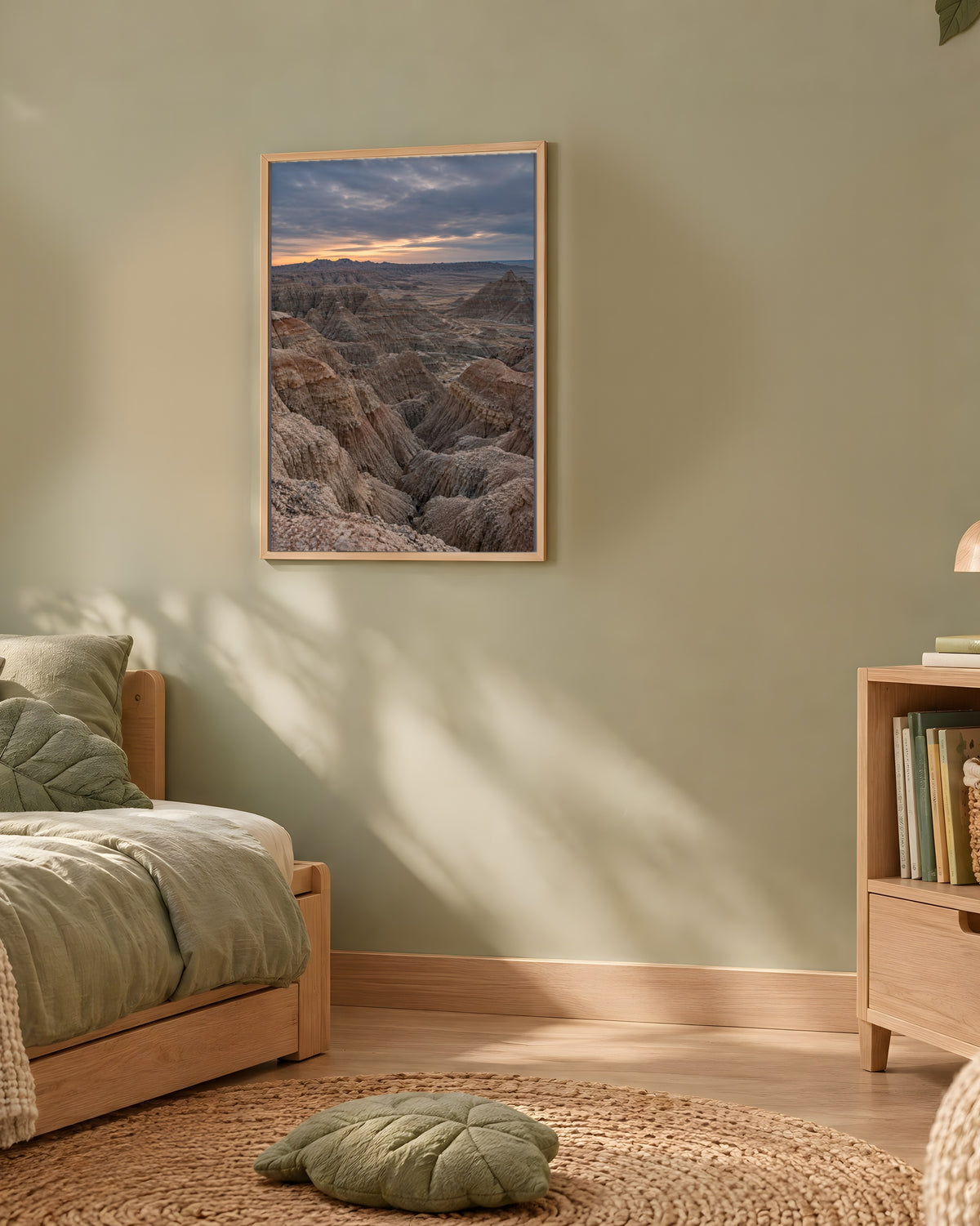 Poster Badlands au crépuscule à Imprimer - Affiche Nature - Décoration Murale - Téléchargement Numérique