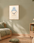 Poster Ours Polaire à Imprimer - Animal Polaire - Décoration Chambre Enfant Aquarelle - Téléchargement Numérique