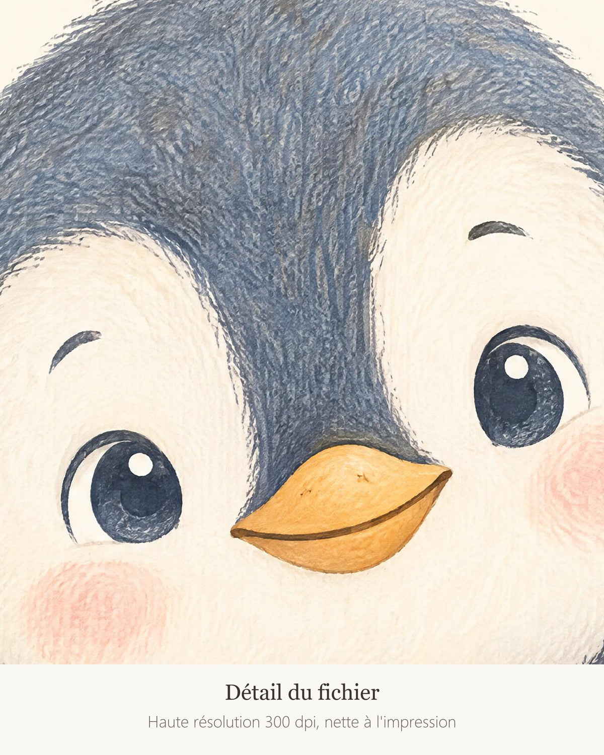 Poster Pingouin à Imprimer - Animal Polaire - Décoration Chambre Enfant Aquarelle - Téléchargement Numérique